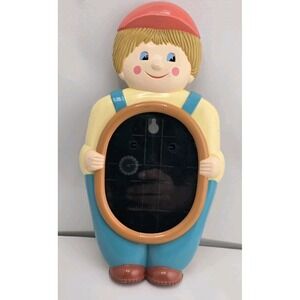 Rare Vintage 1980's  Kiddy picture frame Plastic Shelf / Wall Decor #H Happy Boy